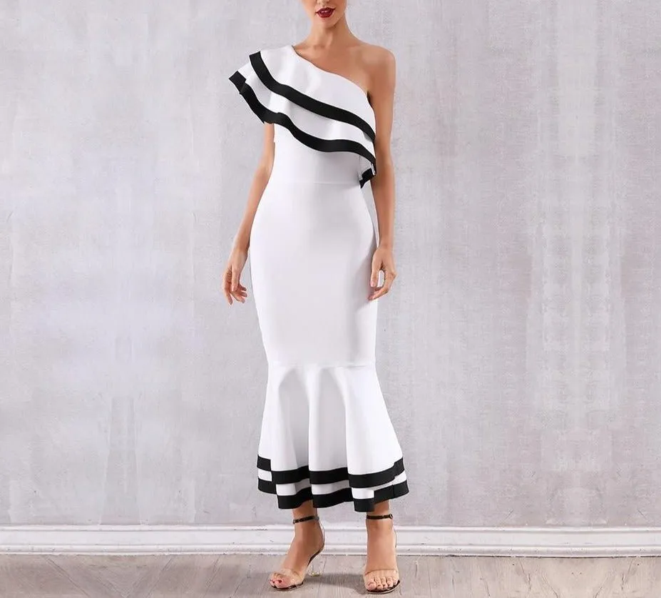 Bandage One Shoulder Evening Party Dress