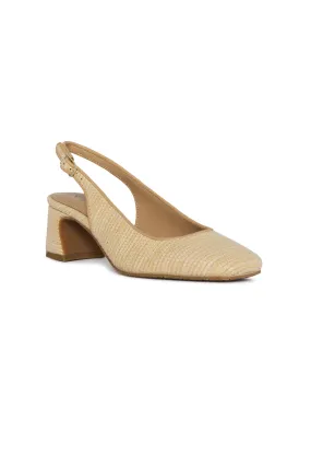 Faelynn Slingback Heels - Natural