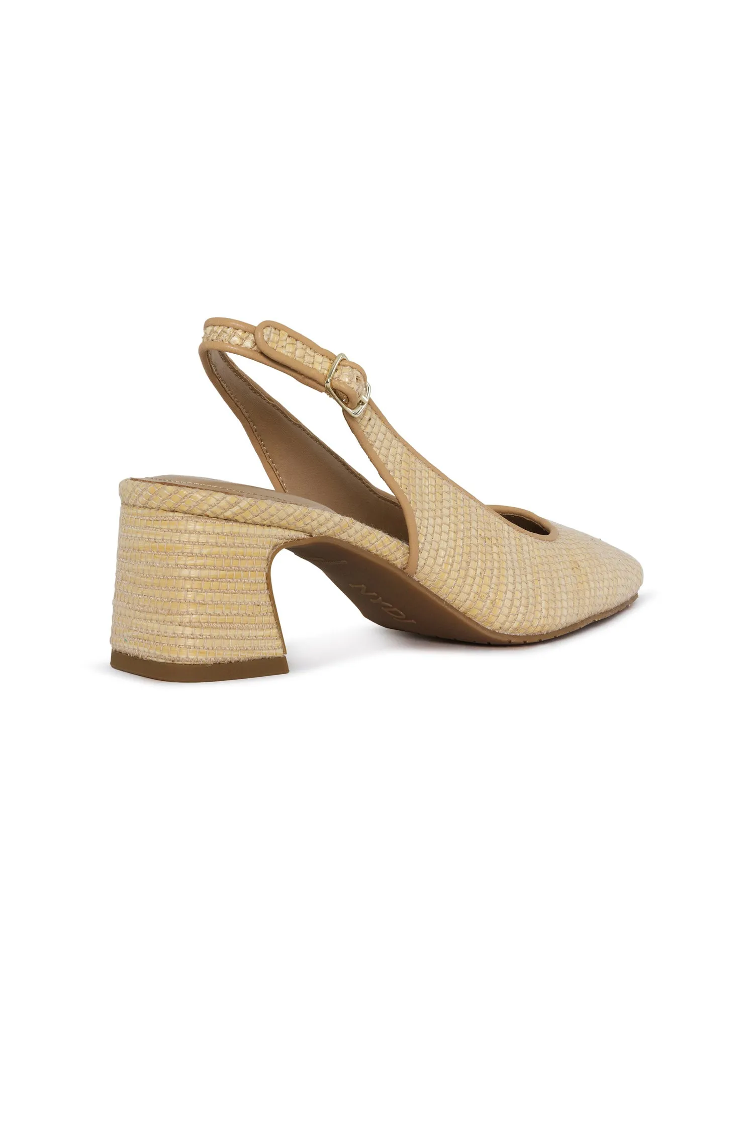 Faelynn Slingback Heels - Natural