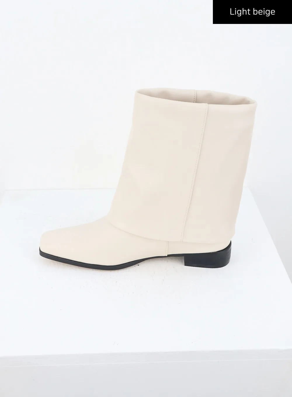 Folded Mid-Calf Boots CL318