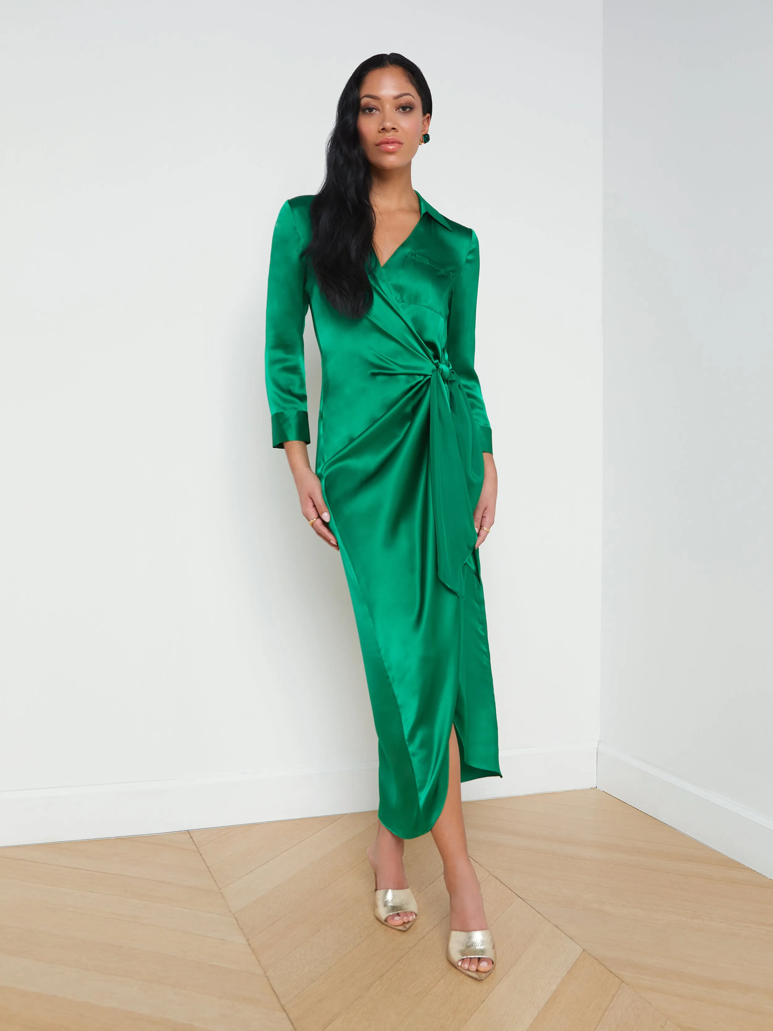 Kadi Silk Wrap Dress