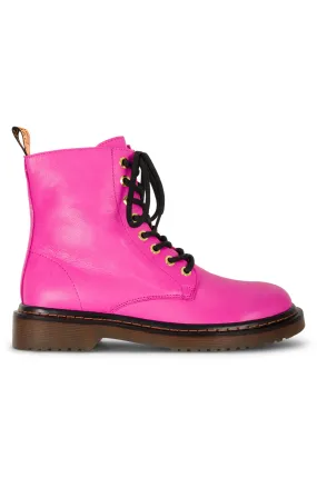 Leather Ankle Boot | HOT PINK | DEPTH ZZ