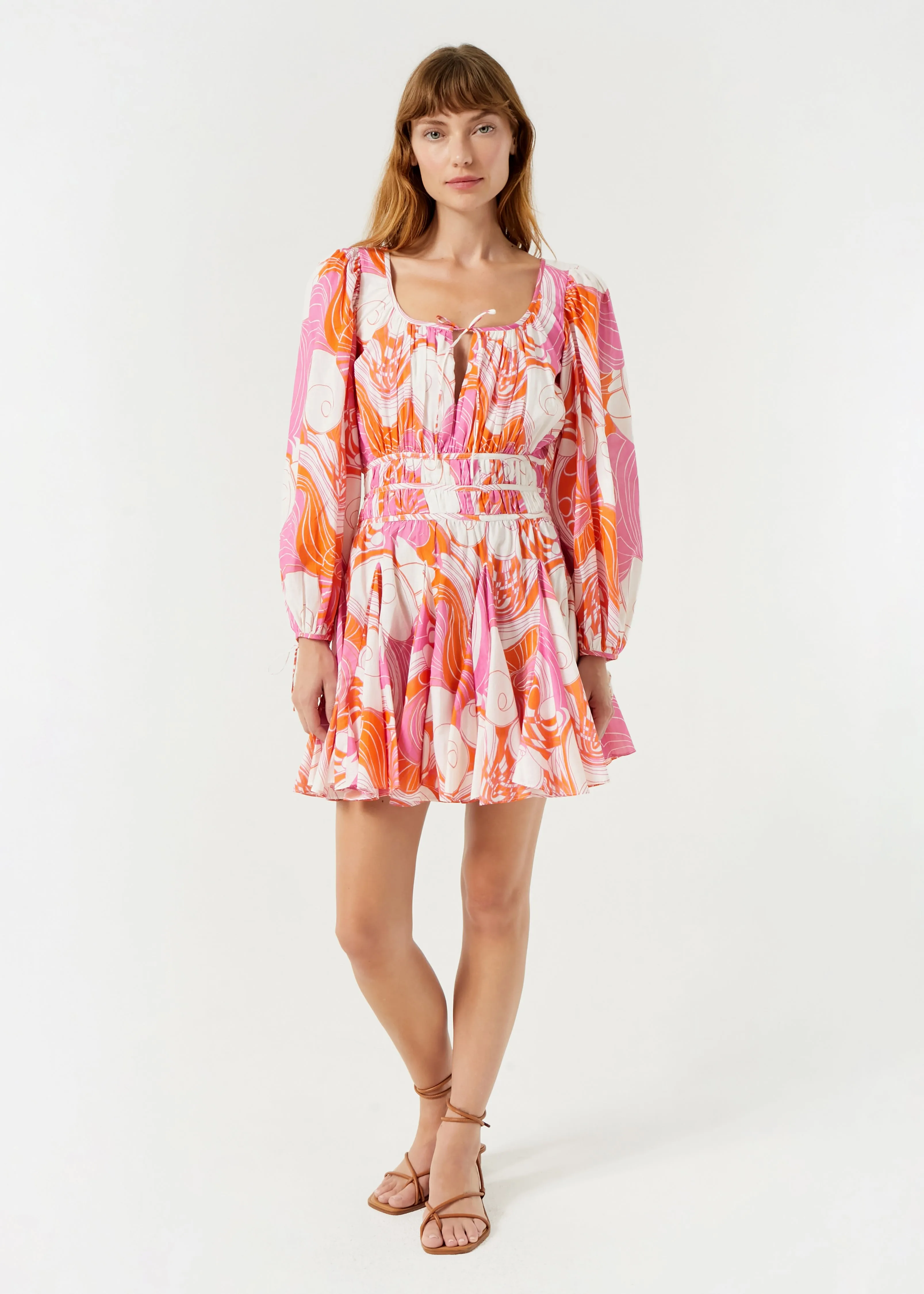 Leona Dress | Pink Deco Surf