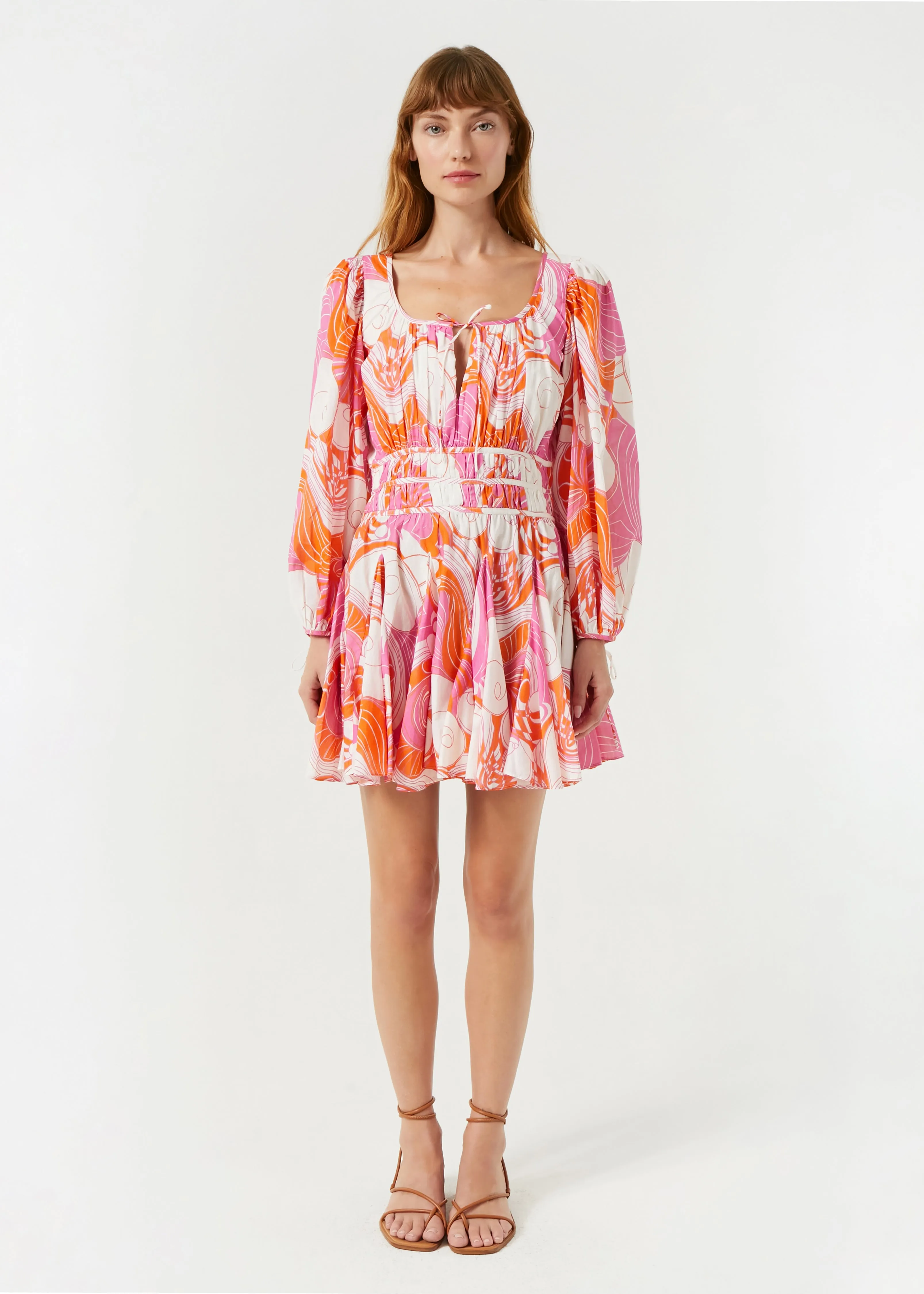 Leona Dress | Pink Deco Surf