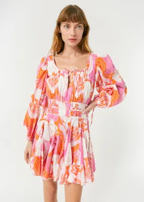 Leona Dress | Pink Deco Surf