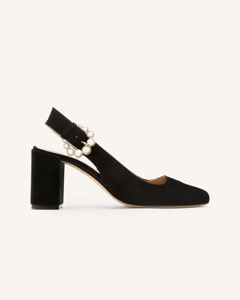 Matilda Black Mid-Heel