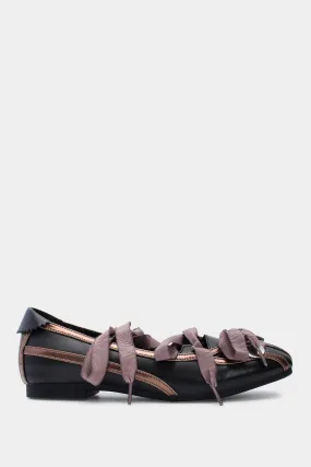 Optimized Title: Cocoa-Dyed Play Ball Flats for Women